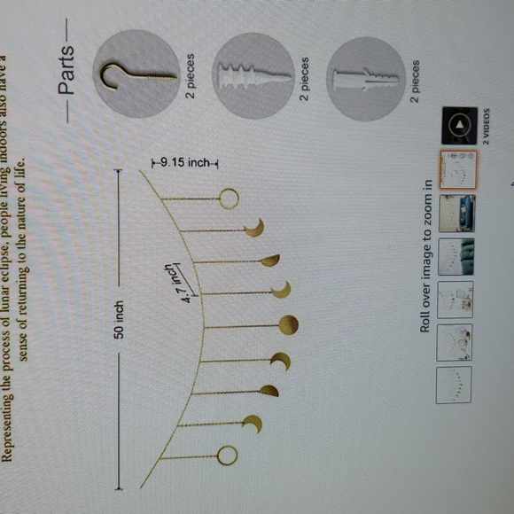 Mkono moon phase wall art - Picture 4 of 4